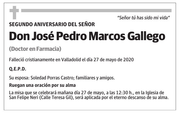 Don José Pedro Marcos Gallego