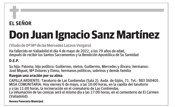Don Juan Ignacio Sanz Martínez