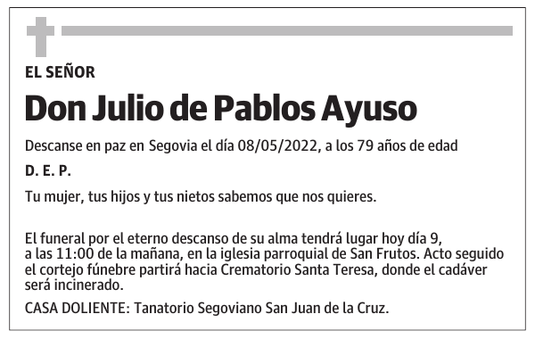 Don Julio de Pablos Ayuso