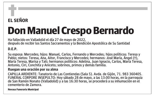 Don Manuel Crespo Bernardo