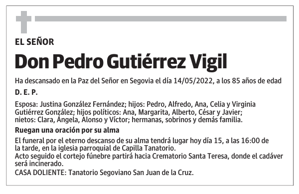 Don Pedro Gutiérrez Vigil