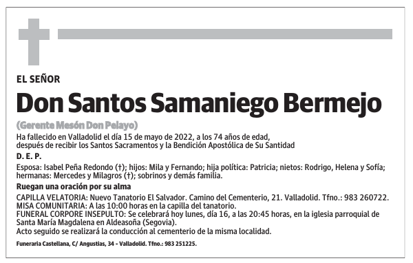 Don Santos Samaniego Bermejo