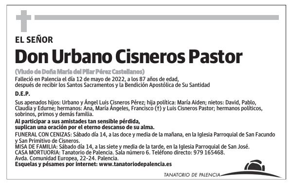 Don Urbano Cisneros Pastor