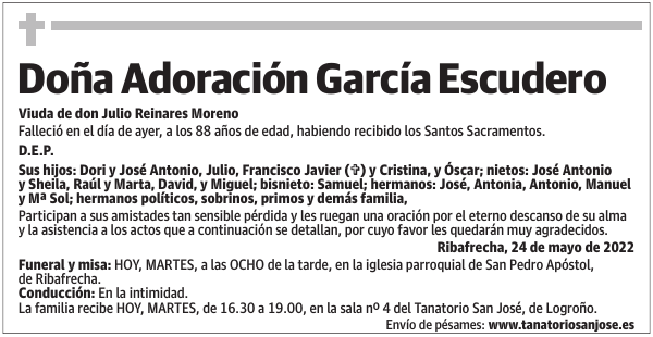 Doña  Adoración  García  Escudero