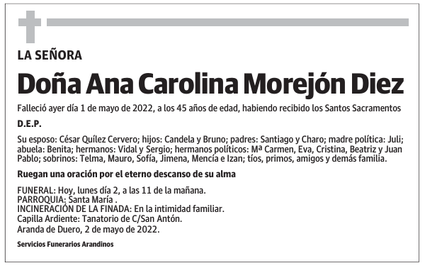 Doña Ana Carolina Morejón Diez