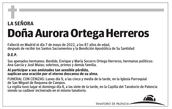 Doña Aurora Ortega Herreros