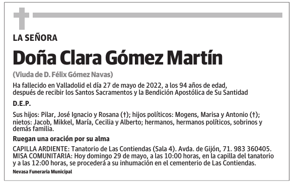 Doña Clara Gómez Martín