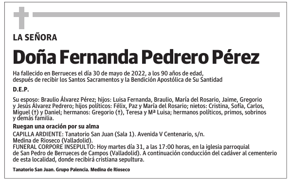 Doña Fernanda Pedrero Pérez