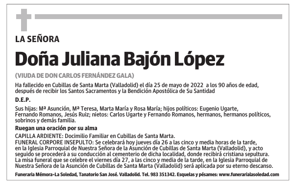 Doña Juliana Bajón López