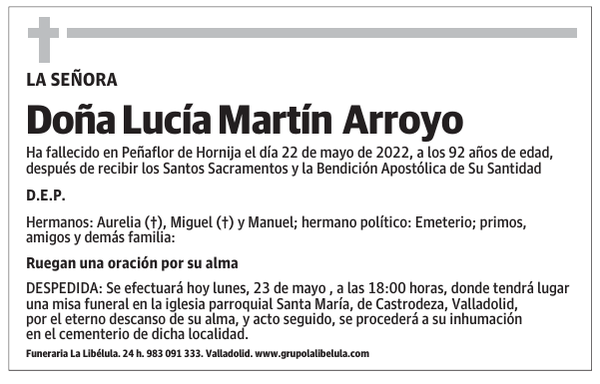 Doña Lucía Martín Arroyo