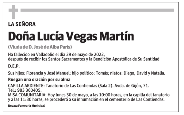 Doña Lucía Vegas Martín