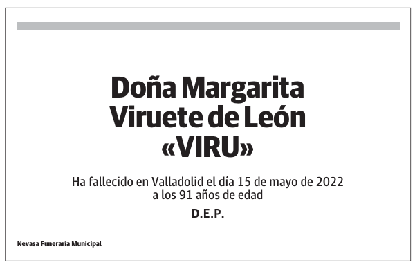 Doña Margarita Viruete de León