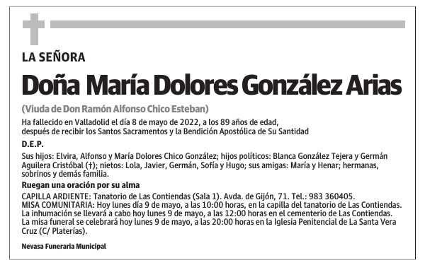 Doña María Dolores González Arias