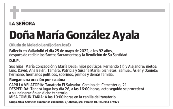 Doña María González Ayala