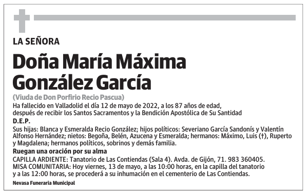 Doña María Máxima González García