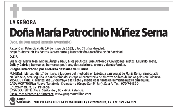 Doña María Patrocinio Núñez Serna