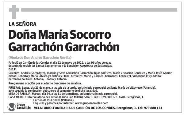 Doña María Socorro Garrachón Garrachón
