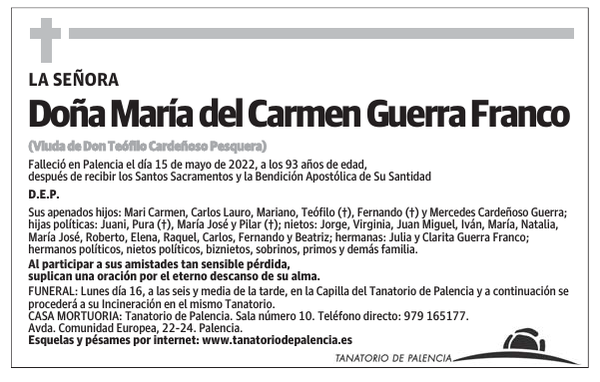 Doña María del Carmen Guerra Franco