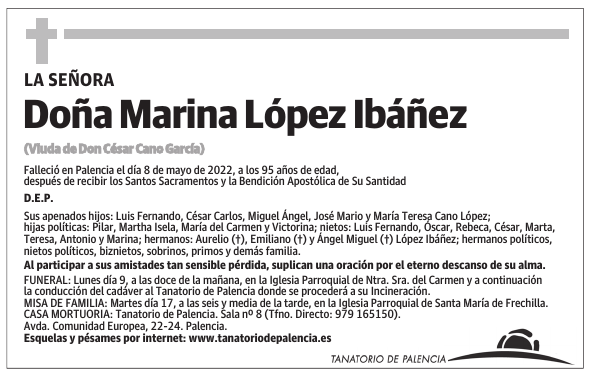 Doña Marina López Ibáñez