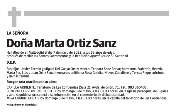 Doña Marta Ortiz Sanz