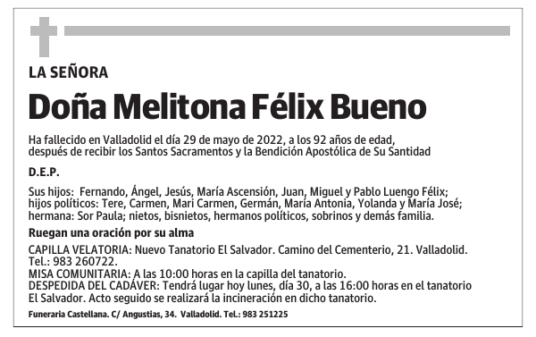 Doña Melitona Félix Bueno