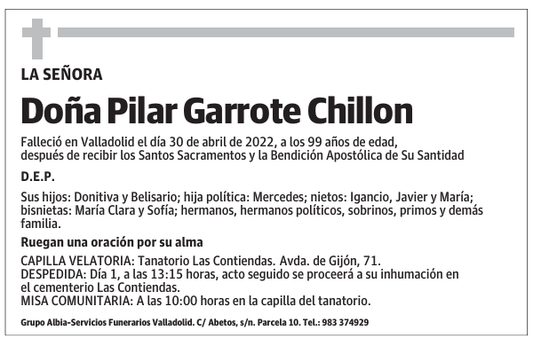 Doña Pilar Garrote Chillon