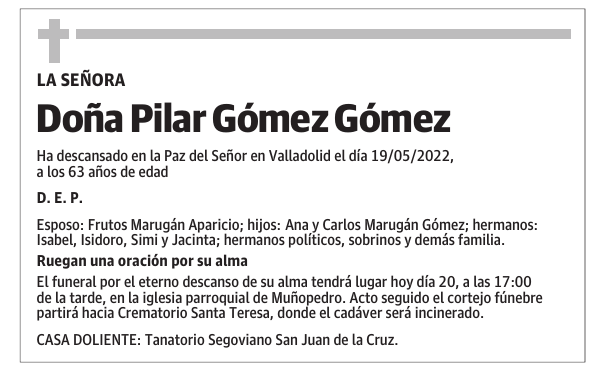 Doña Pilar Gómez Gómez