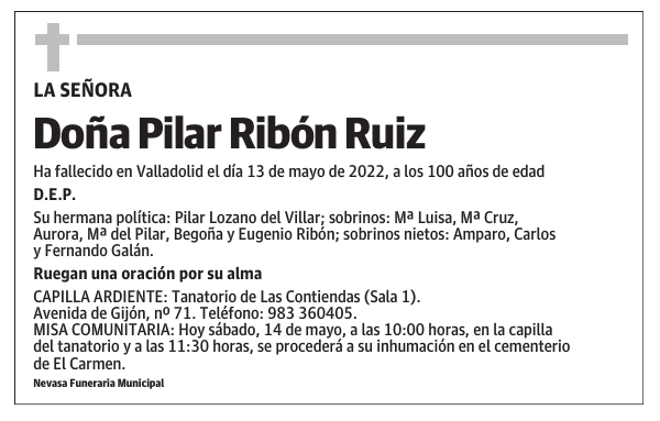Doña Pilar Ribón Ruiz
