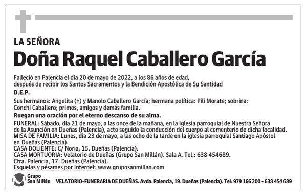 Doña Raquel Caballero García
