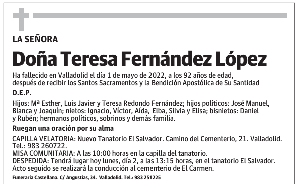 Doña Teresa Fernández López