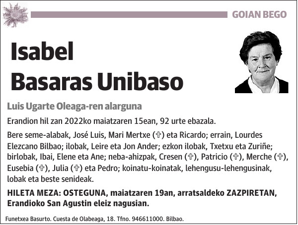 Isabel Basaras Unibaso