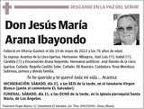 Jesús  María  Arana  Ibayondo