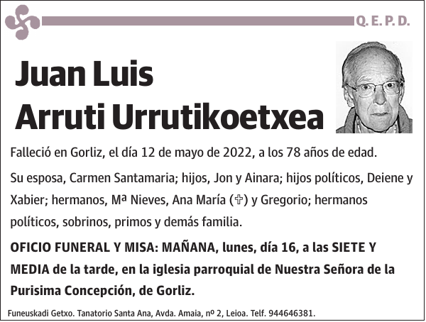 Juan Luis Arruti Urrutikoetxea