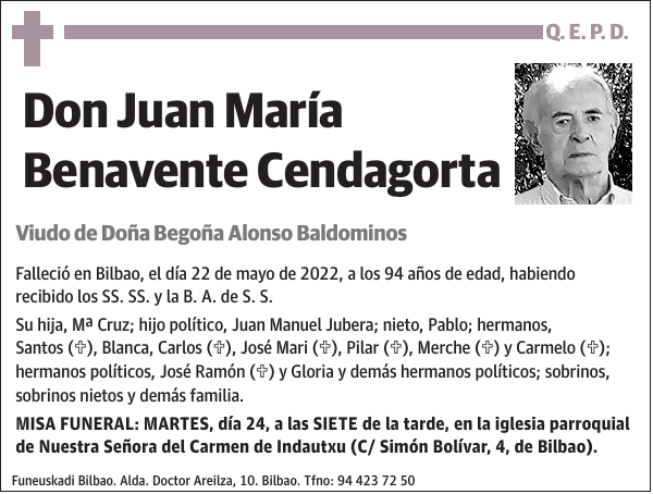Juan María Benavente Cendagorta