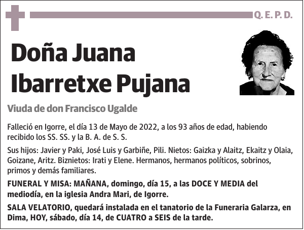Juana Ibarretxe Pujana