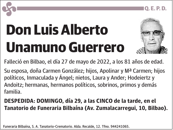 Luis Alberto Unamuno Guerrero