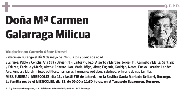 Mª Carmen Galarraga Milicua