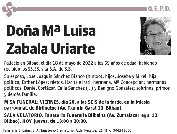 Mª Luisa Zabala Uriarte