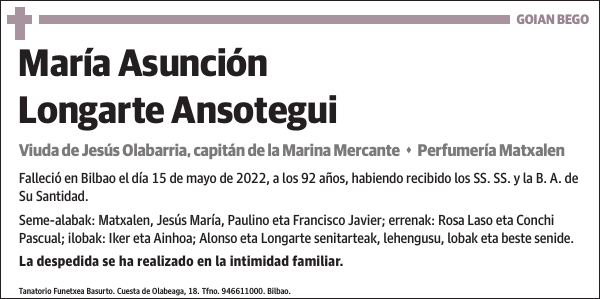 María Asunción Longarte Ansotegui