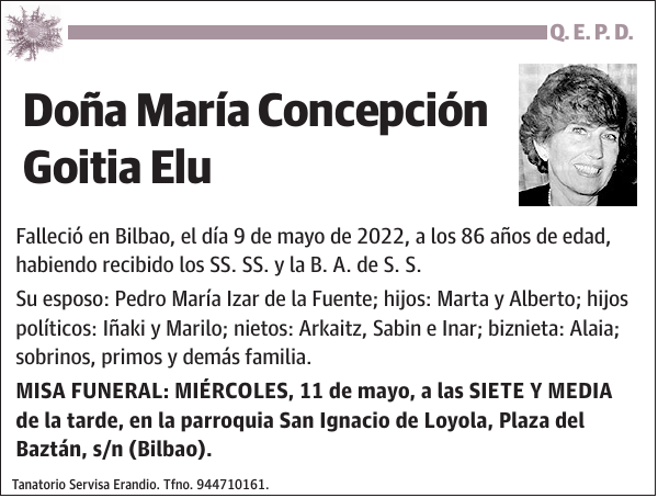 María Concepción Goitia Elu