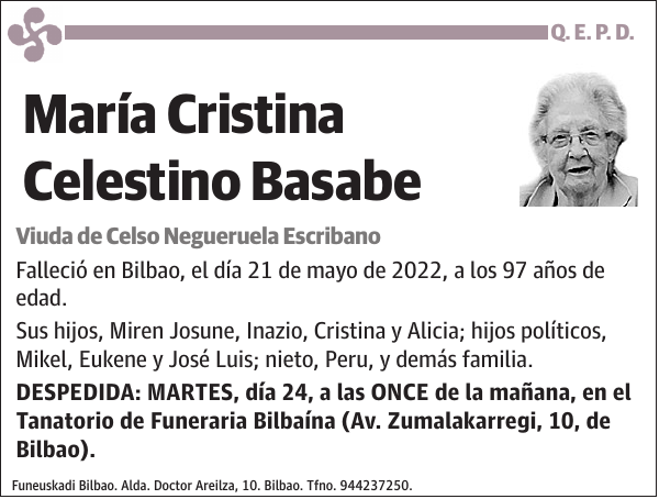 María Cristina Celestino Basabe