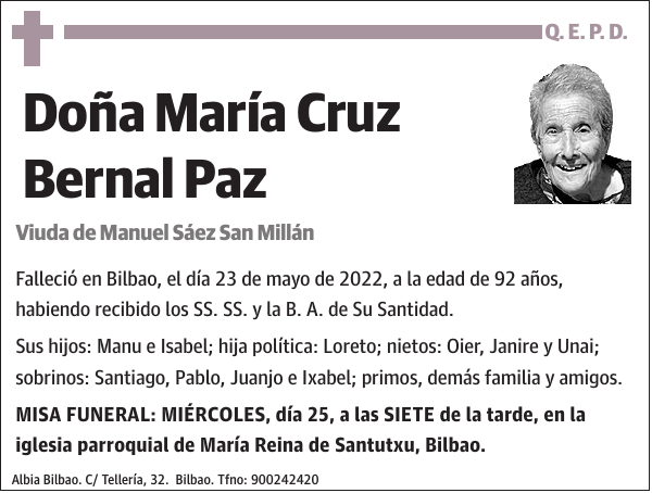 María Cruz Bernal Paz