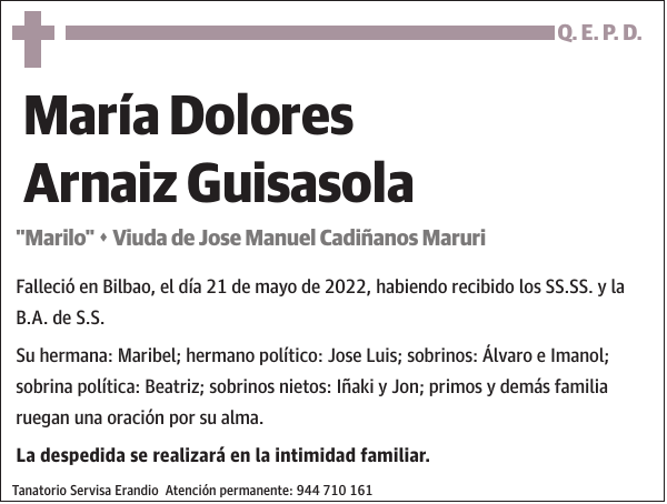 María Dolores Arnaiz Guisasola 'Marilo'