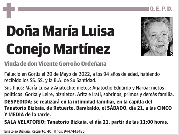 María Luisa Conejo Martínez