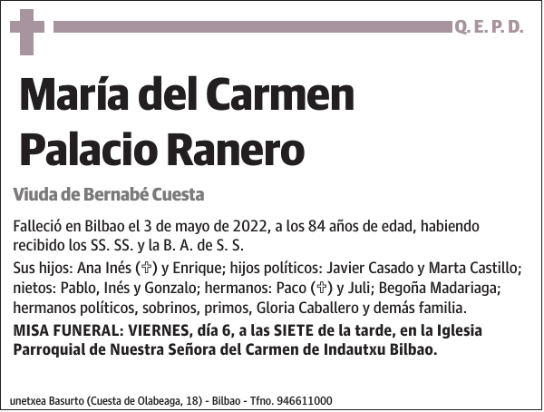 María del Carmen Palacio Ranero