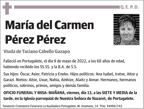 María del Carmen Pérez Pérez