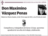 Maximino  Vázquez  Penas