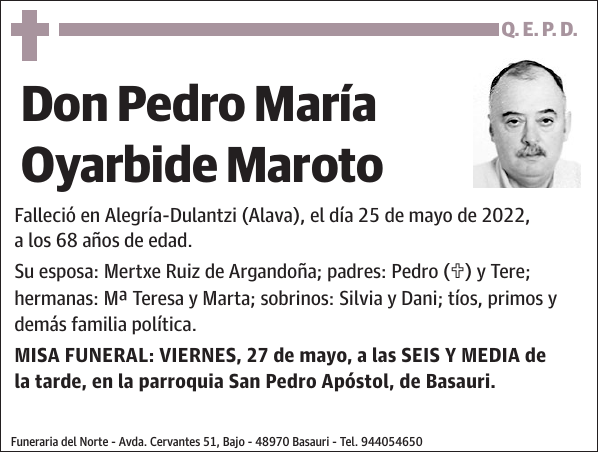 Pedro María Oyarbide Maroto
