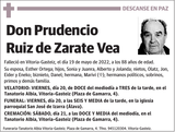 Prudencio  Ruiz  de  Zarate  Vea