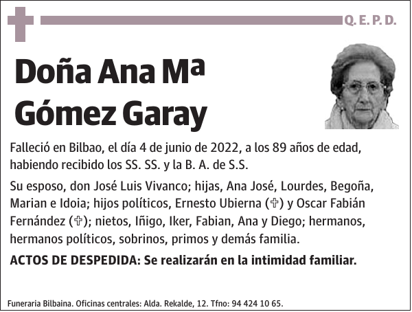 Ana Mª Gómez Garay